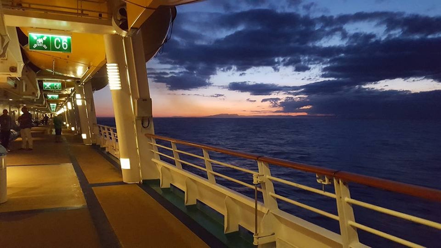 Sunset onboard