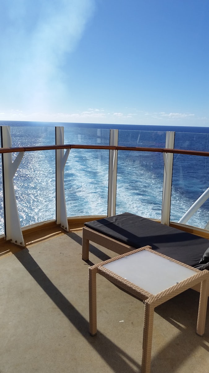 Relaxing in the sun and enjoying the wake view.