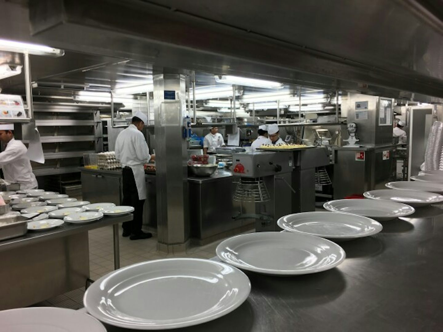 Getting Ready for Lunch in the Main Galley