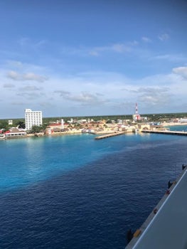 View from our stateroom in Cozumel Mexico