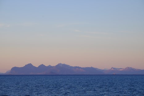 Islands photographed in the midnight sun