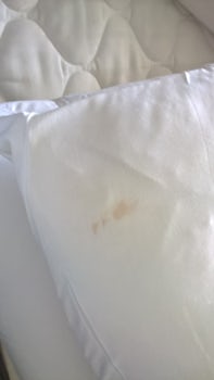 Stains on pillows