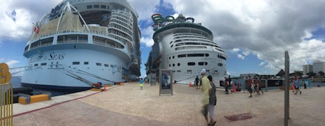 Allure and Liberty docked in Cozumel