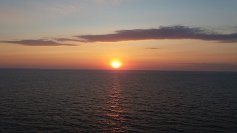 A beautiful sunset in the Mediterranean.