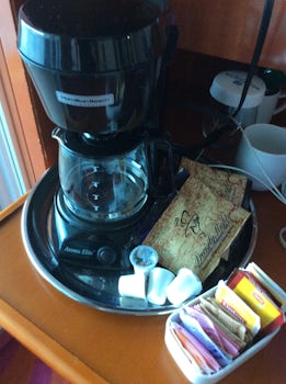 Coffee maker in cabin