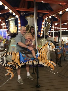 I think we rode the carousel 40 times