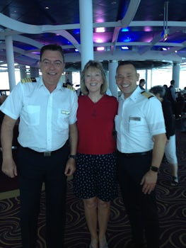 With the Captain and Hotel Director on my birthday