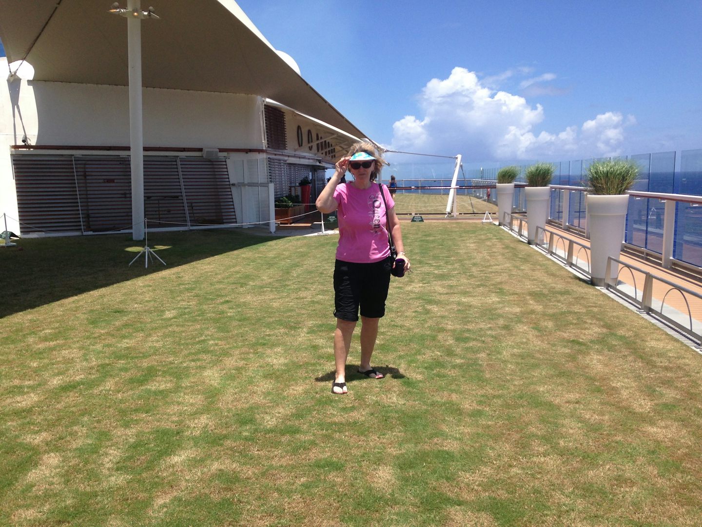 The lawn club....amazing real grass on a cruise ship!