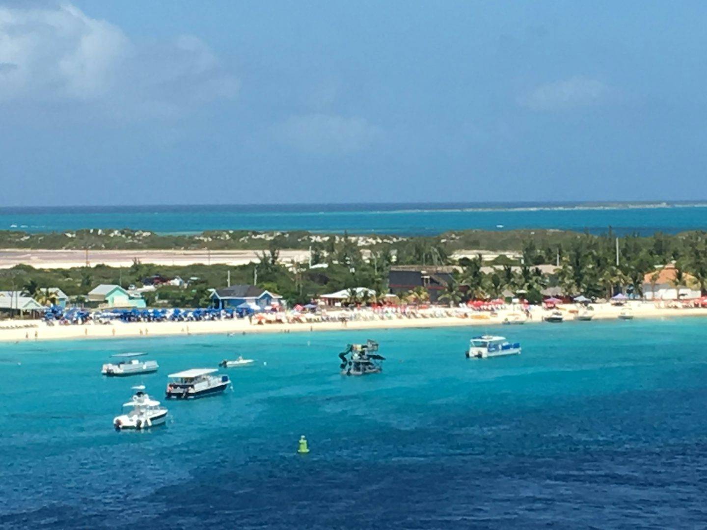 Leaving Grand Turk. View from our  cabin.