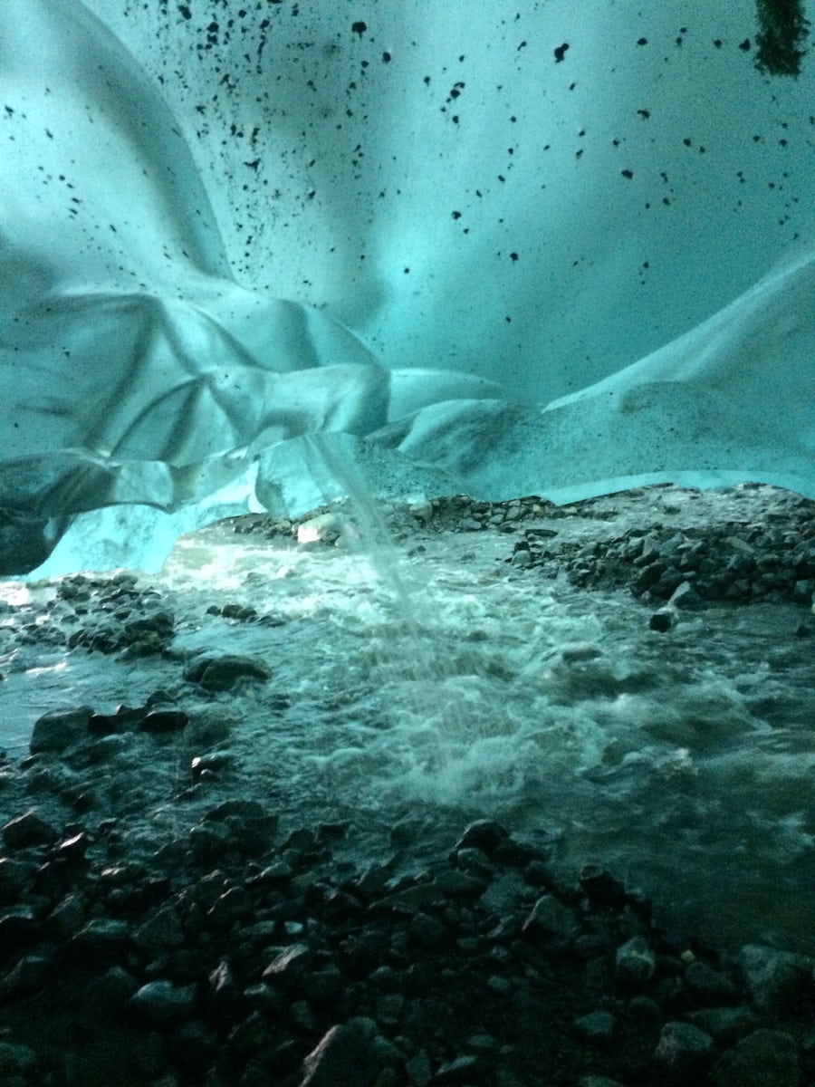 Inside Mendenhall Glacier