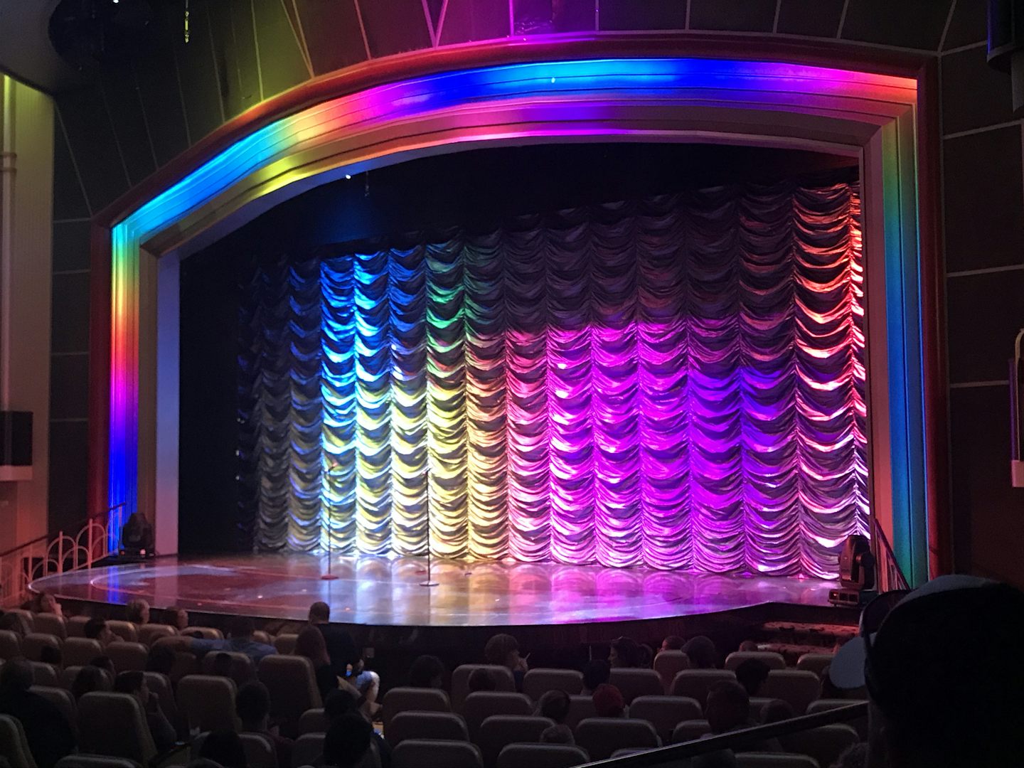 The lighting on the stage in the main theater. So pretty!