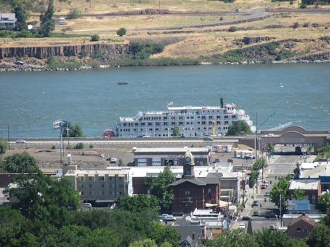 American Pride docked at The Dalles, Oregon, on tour of the city.