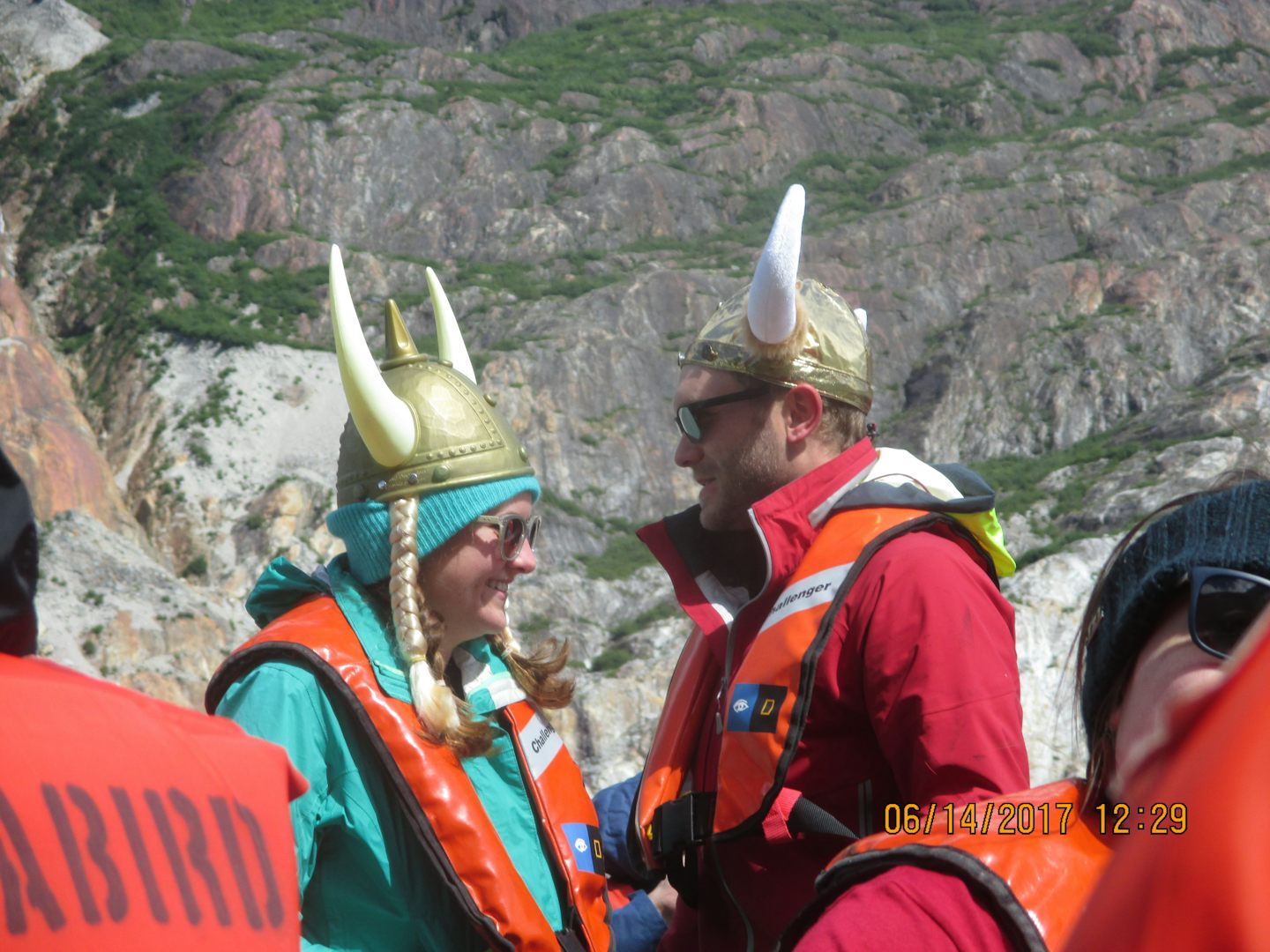 A welcome visit from the "Vikings" at the glacier