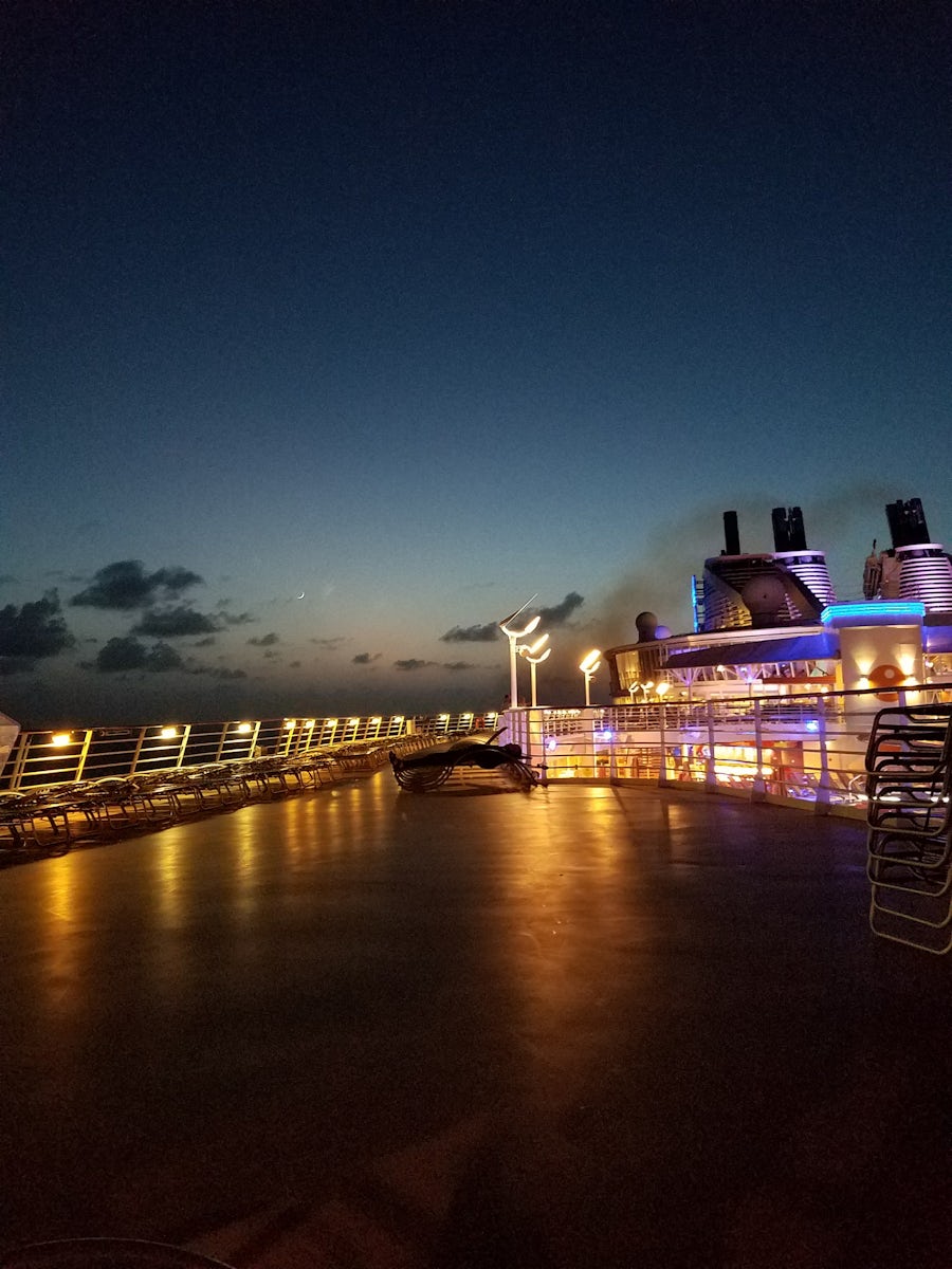 Sunset ship deck 16