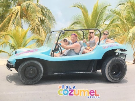 Dine buggy and snorkel excursion in Cozumel Mexico