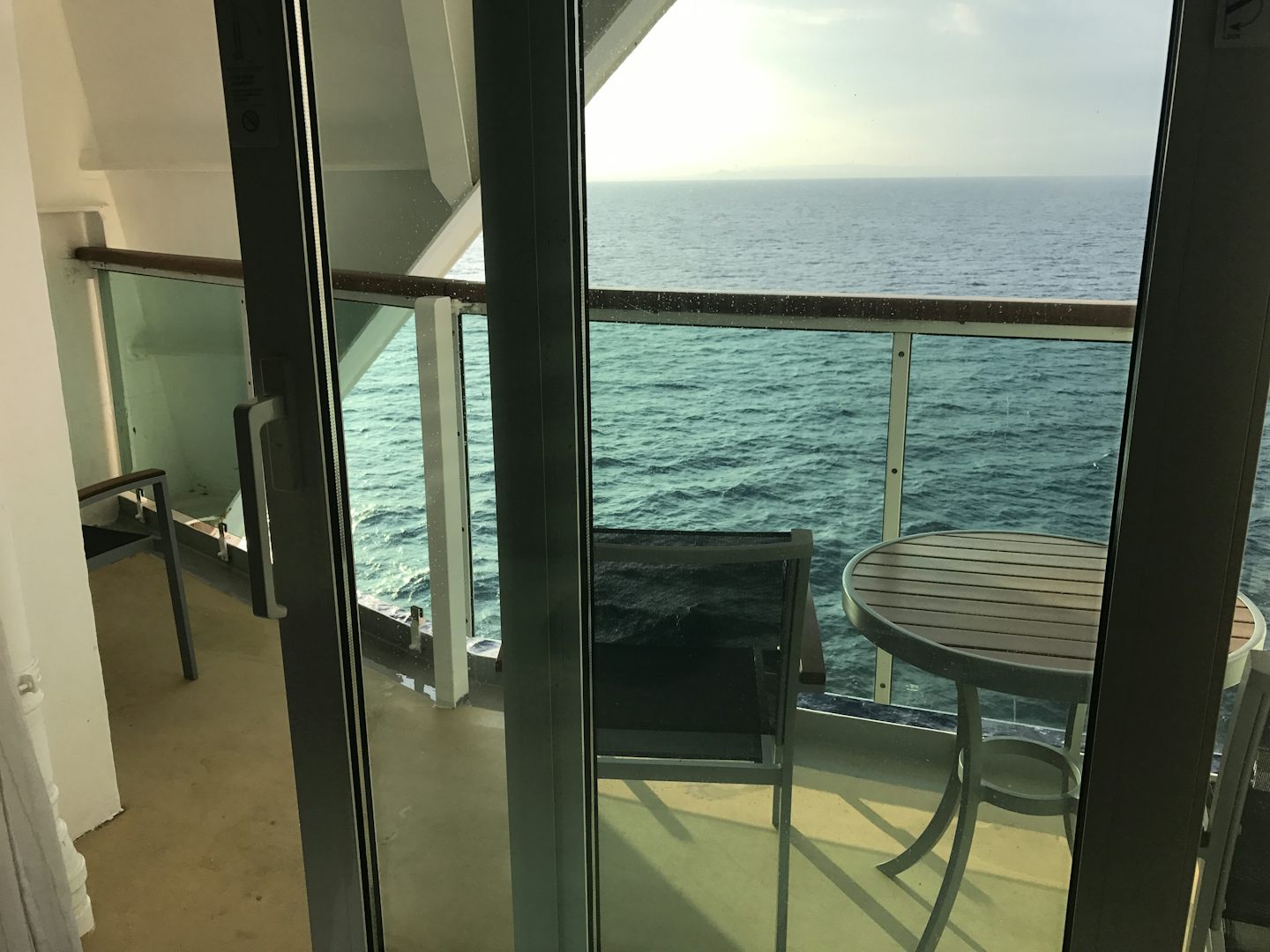 Large balcony in room 9254 on Brilliance of the Seas