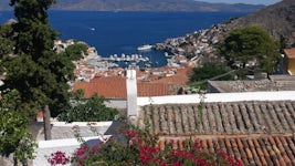 Went on the Donkey ride in Hydra. This is the view we had
