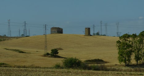 Landscape in Lazio, Italy.
Transfer from Civitavecchia to Rome.