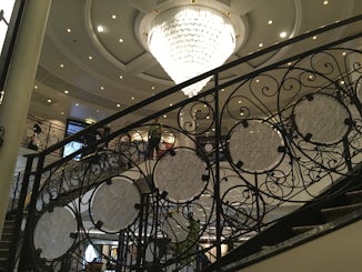 Oceania Riviera grand staircase.