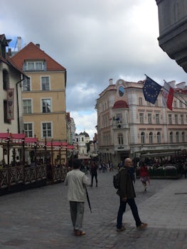 This is Old Town of Tallinn, Estonia.  It's like stepping back in time.