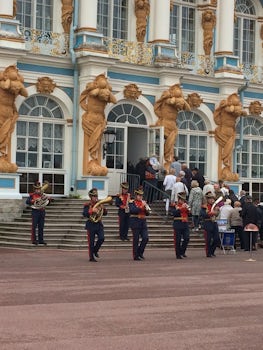 Band playing outside Catherine's Palace in Pushkin, Russia.