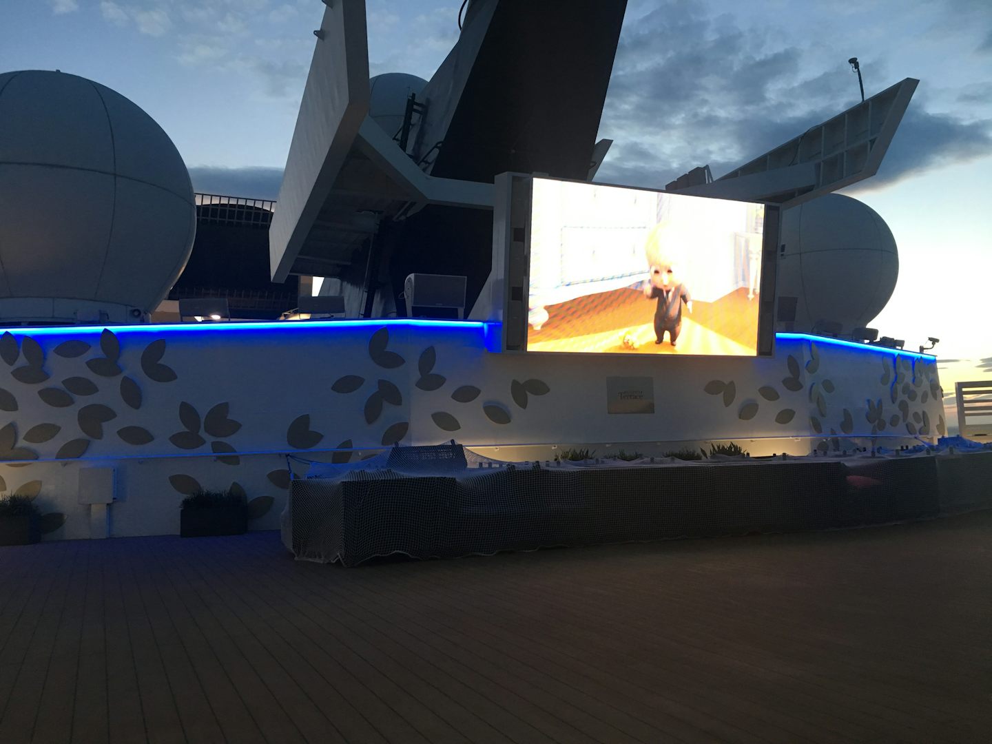 This is the outdoor movie theatre