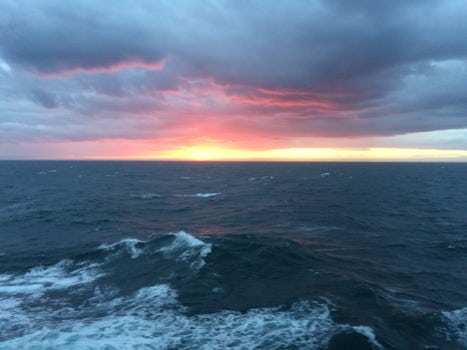 Just one of the magnificent sun sets we whitnessed on our cruise