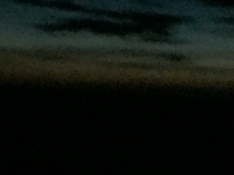 Sunrise over Atlantic, from cabin