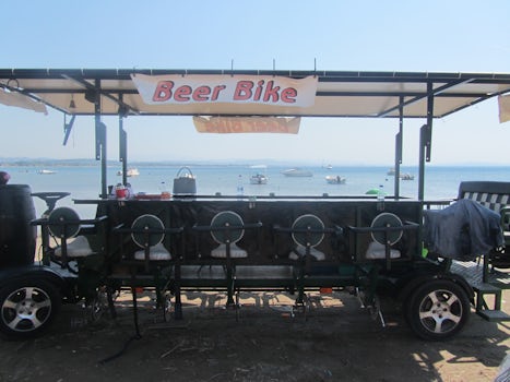 Beer Bike in Katakolon - 5 Euro per person including two cans of Lager beer