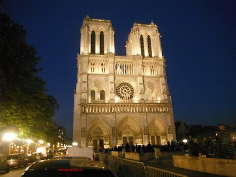 Notre Dame at night after an Organ Concert