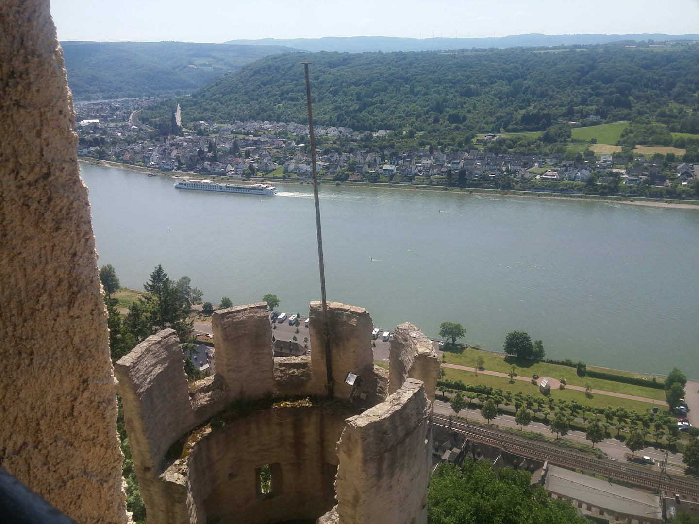 View of Rhine from Marksburg Castle