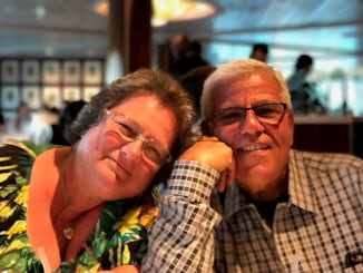 Having a delicious dinner with my beautiful wife and family, the Summit is an older ship but enjoyed every moment on it, the food, our room, the staff,room attendant, waitress and assistant were top notch,really had a wonderful time on the ship and in Bermuda