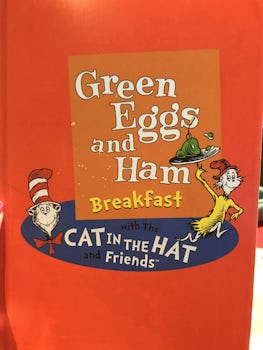 Dr. Seuss at Sea Green Eggs and Ham breakfast. So much fun!