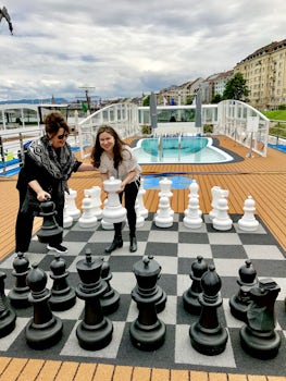 Checkmate!!! Having fun on the top deck!!!!