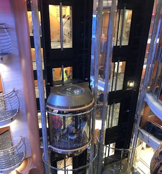 Elevators inside promenade