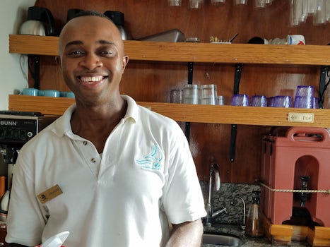 Jermaine, one of our stewards behind the bar.