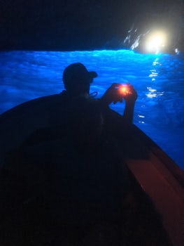 This was taken in the Blue Grotto in Capri.  We did not do any shore excursions with Riviera and this is one area I think they need to improve.  We found it more cost effective to organise our own shore excursions and we were able to monitor our time ashore much better.