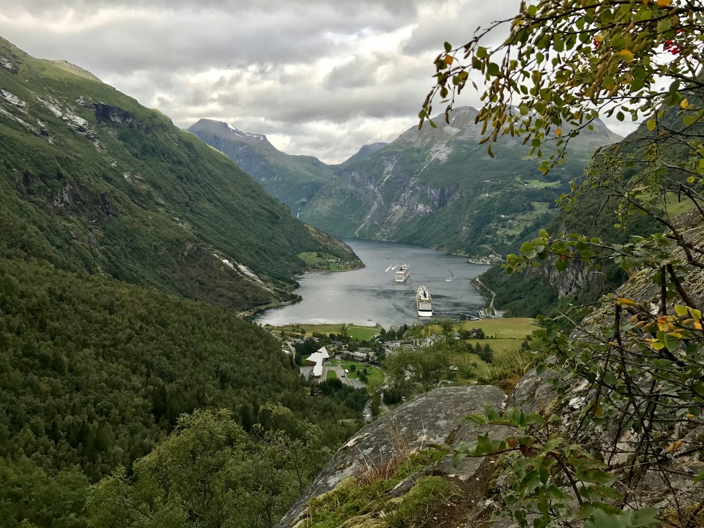 Taken on an excursion from Geiranger back toward the port of Geiranger.