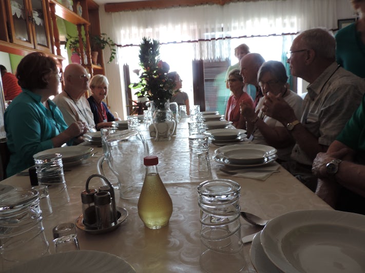 Family hosted lunch in Croatia.