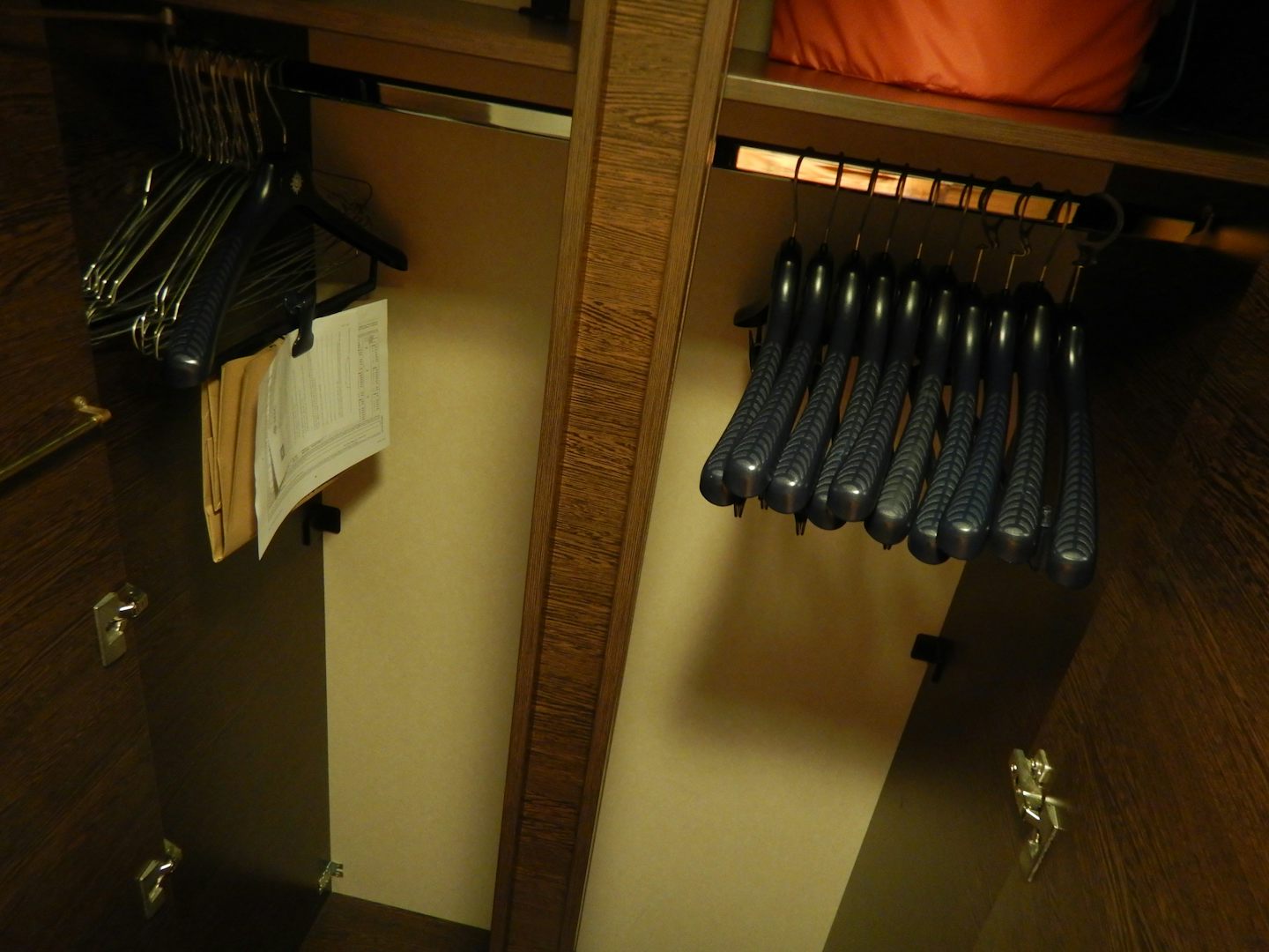 hangers in closet