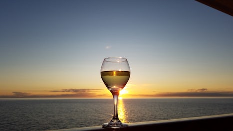 Sunset wine on the balcony