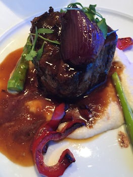 Steak filet for dinner in Blu