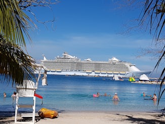 The ship docked in Haiti