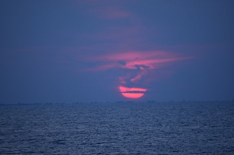 Sunset over the Atlantic ocean