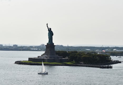 Statue of Liberty during depature
