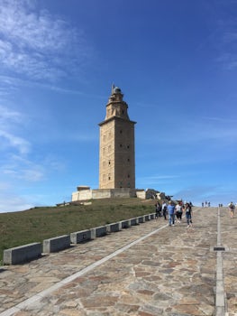 Tower of Hercules latter in the day. We went on the Tours4cruisers trip, excellent two hours for $15. Look for the girls in long red skirts. Also in Vigo.