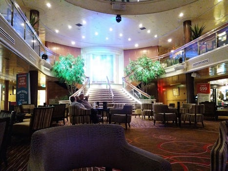 The bottom floor of the Atrium. To the left is reception, to the right are