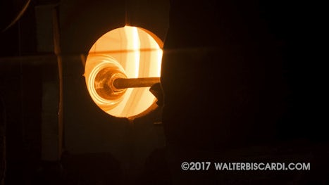 Corning Museum of Glass - Hot Glass Show.  Reheating a piece to 2000 degree
