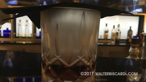 World Class Bar - Zaccapa Above The Clouds.  A smoked drink of Zaccapa rum.