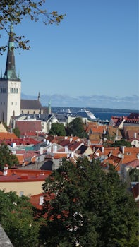 A panoramic scene of Visby, Gotland Sweden